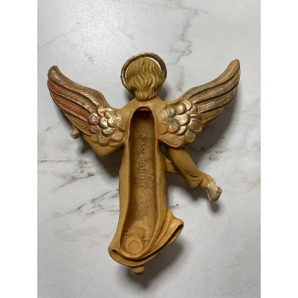 Vintage Poly Resin Angel Gloria Banner for Nativity Figure 5